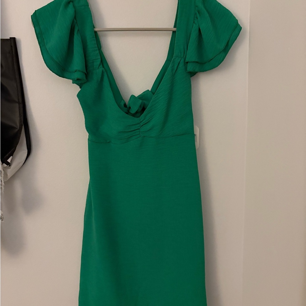 Altar'd State Vibrant Green Mini Dress